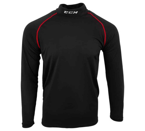 Нательное белье (майка с длинным рукавом) CCM NECKGUARD LS COMPRESSION TOP JR