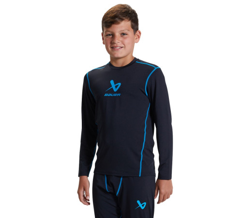 Нательное белье (майка с длинным рукавом) BAUER S22 BASIC BL LS TOP JR